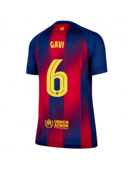 Billige Barcelona Paez Gavi #6 Hjemmedrakt Dame 2025-26 Kortermet